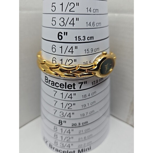 Vintage Pulsar V810 6410 Green Dial Gold Tone Womens Quartz Watch New Battery - Picture 7 of 11